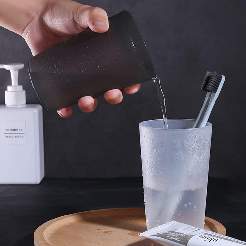 RabyLeo Simple Drinking Cup 300ml Travel Container for Toothbrush More