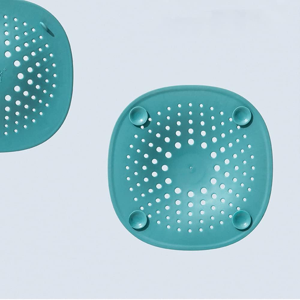 Square Drain Cover with 4 Suction Cups for Hair Catcher