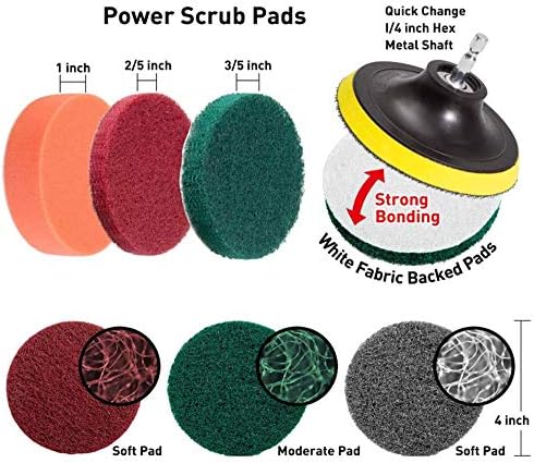 JOQINEER Drill Brush Cleaner Kit with 20 Pieces