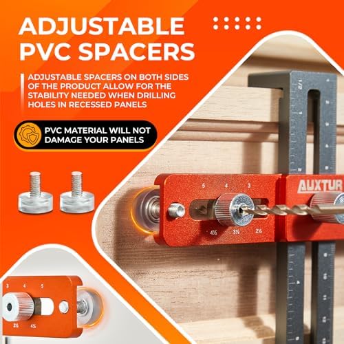 AUXTUR Cabinet Handle Jig with 2 Shims and Alignment Holes