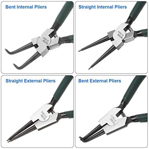 4-Piece 7-Inch Snap Ring Pliers Set for Heavy Duty Use
