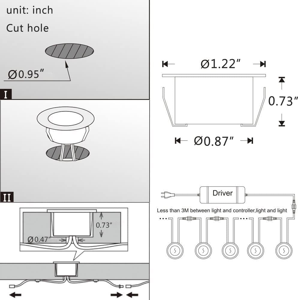 Sumaote 10pcs WiFi Smart LED Deck Light Kit 1