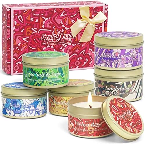 BAUFULLA Scented Candles Gift Set 6 Scents