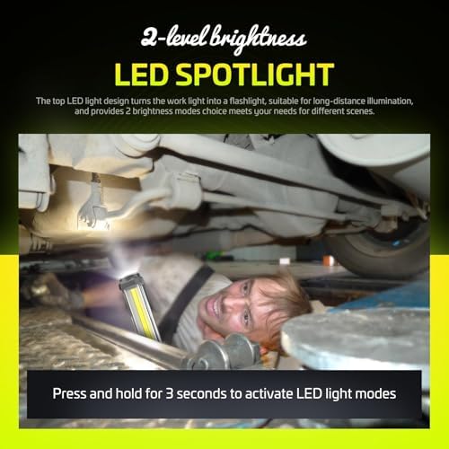 WARSUN Rechargeable LED Work Light 1500 Lumens Magnetic Base