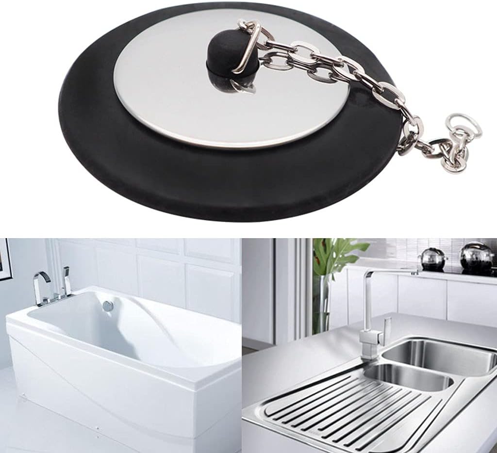 Rubber Choke Drain Stopper with Chain 1PC