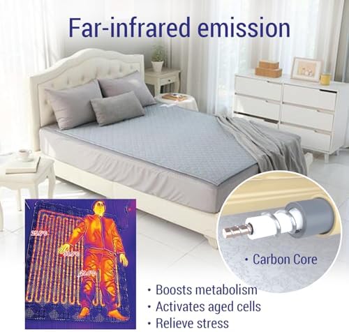 ILWOUL Heated Mattress Pad with 5 Heat Settings and Dual-Zone Control