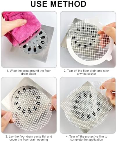 Disposable Hair Drain Stickers 4x4 10 Pcs