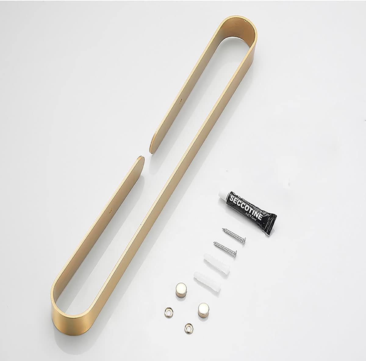 BOCbco Towel Rail 30Cm Brushed Gold Bathroom Wall Mounted