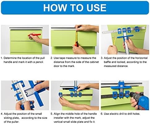 TBVHOMM Cabinet Hardware Jig with Drill Guide and Template Tool