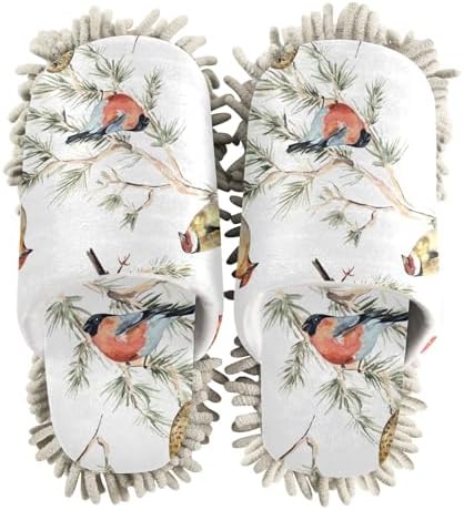 Sinestour Mopping Slippers with Microfiber Pads for Floor Cleaning
