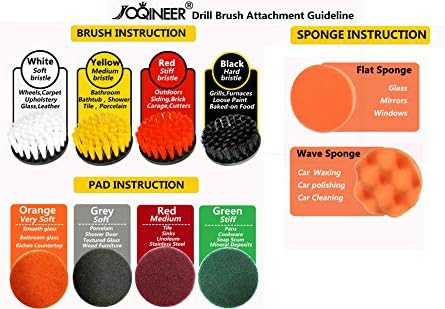 JOQINEER Drill Brush Cleaner Kit with 20 Pieces