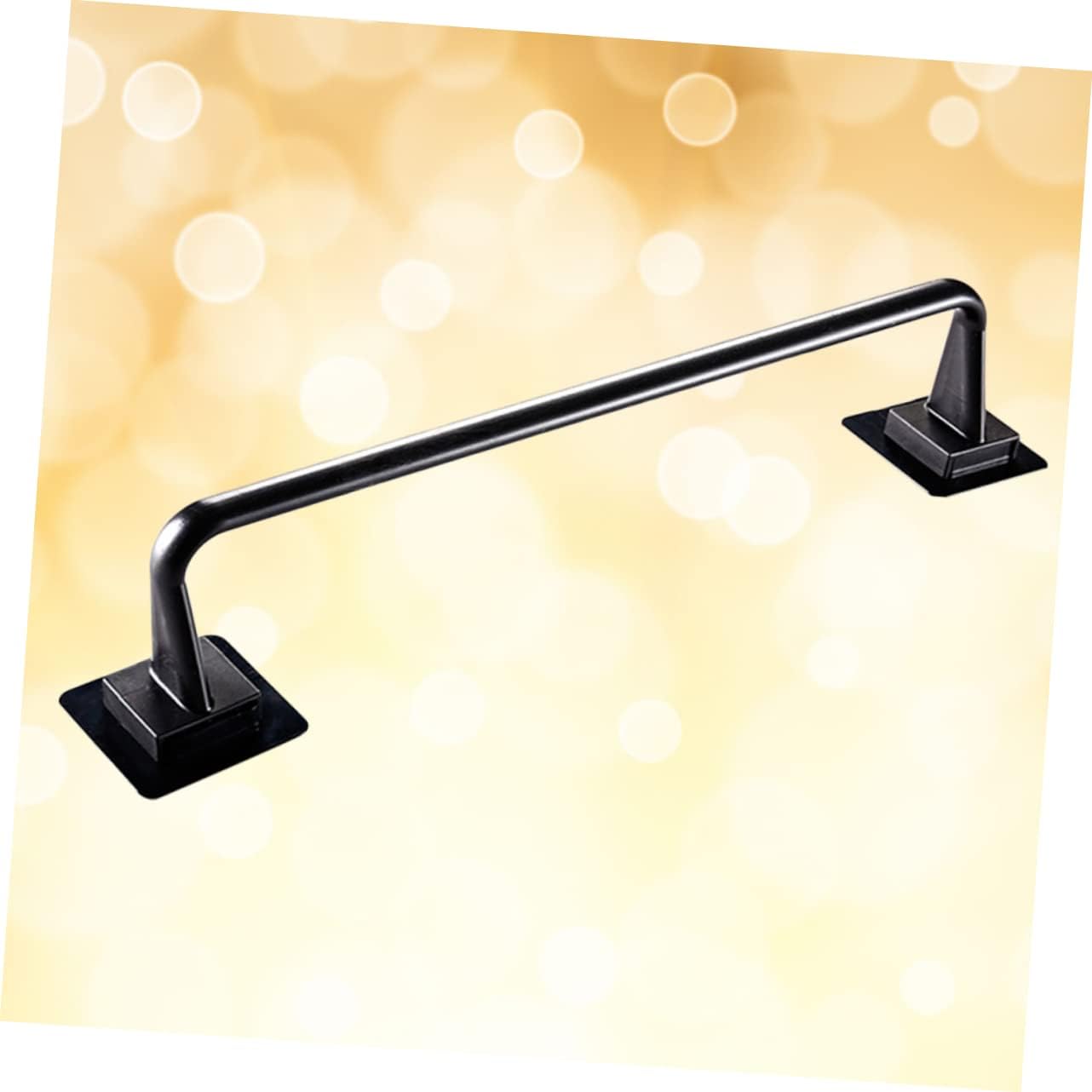 Jojofuny No Drill Plastic Towel Bar Modern Black Design