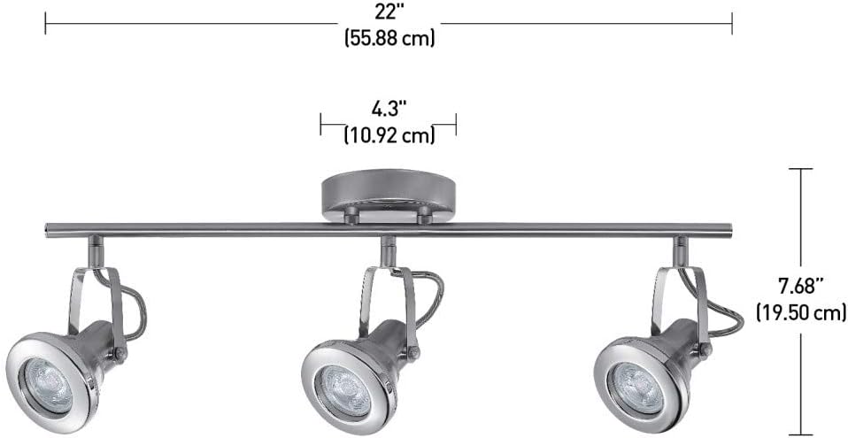 Globe Electric 3-Light Track Lighting with LED Bulbs