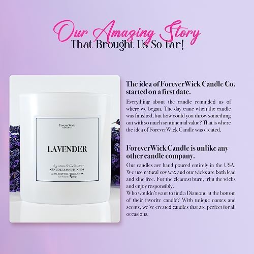 Lavender Magnolia Surprise Candle with Diamond Inside