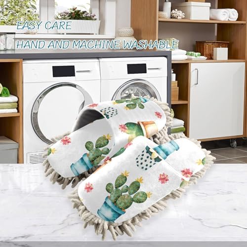Sinestour Cactus Plant Mop Slippers for Floor Cleaning