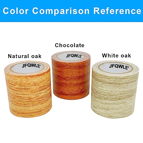 JFQWLE 22 x 15 Wood Textured Adhesive Tape 2 Rolls Chocolate Oak