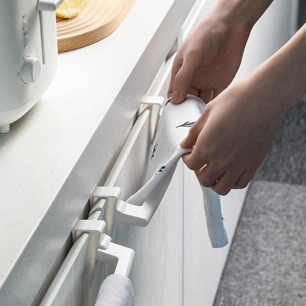 BOLOUY Towel Rack Over Door Holder for Bathroom Kitchen Cabinet