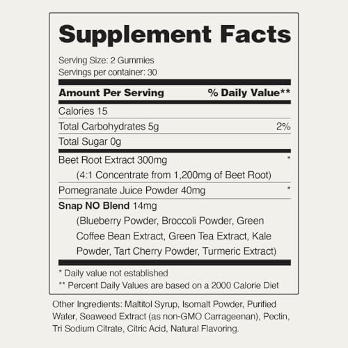 Snap Supplements Beet Root Gummies - 2 Pack Sugar Free Cherry Flavor
