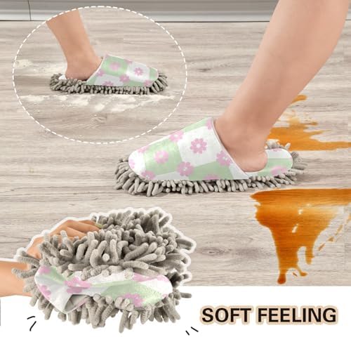 Kigai Microfiber Slippers with Pink Flowers