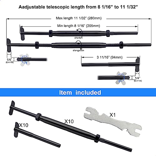 Black Cable Railing Hardware Kit for Metal Posts