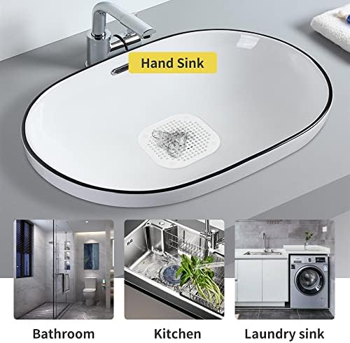 LIEVUIKEN Drain Hair Catcher 2 Pack with 4 Suction Cups