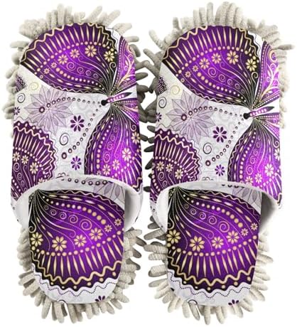 Sinestour Butterflies Mop Slippers for Floor Cleaning