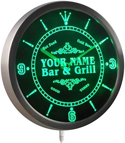 AdvPro Custom Family Bar Grill LED Wall Clock