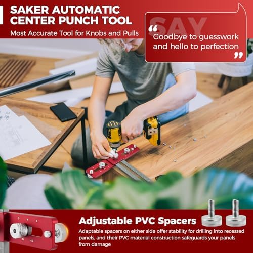 Saker Cabinet Hardware Doweling Jig for Knobs Handles Pulls