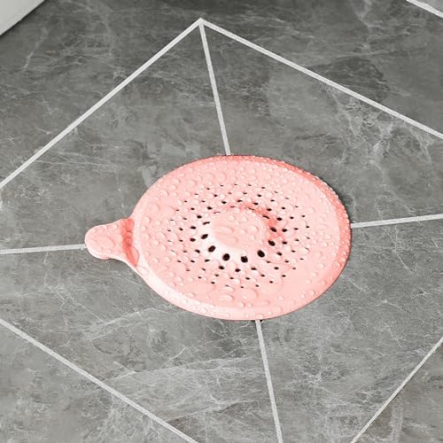 4 Pack Silicone Hair Catcher with Suction Cup for Drains