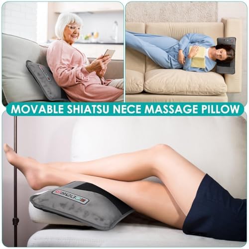 TeqHome Full Body Massage Mat with Heat and Shiatsu Pillow 1