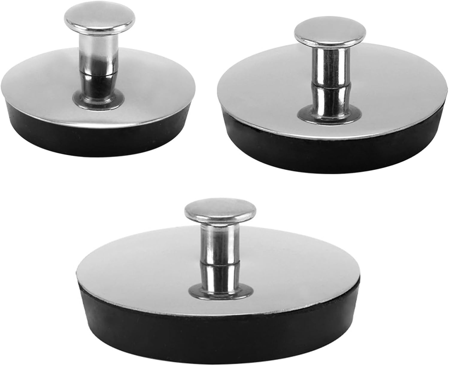 Universal Bath Plug Caps Stainless Steel 45mm
