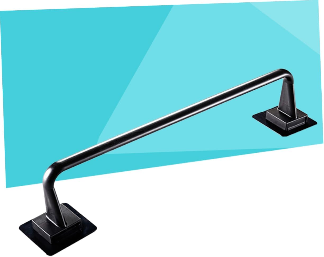 SEWACC Plastic Towel Bar No Drill Bathroom Holder Black