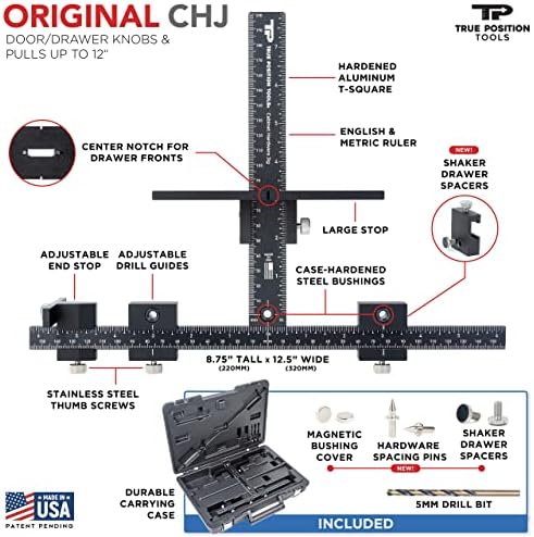 True Position Tools Original Cabinet Hardware Jig - Made in USA 1