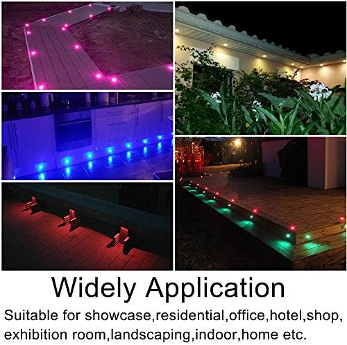 Sumaote 10pcs LED Deck Light Kit - WiFi Smart RGBW Recessed Landscape Lighting