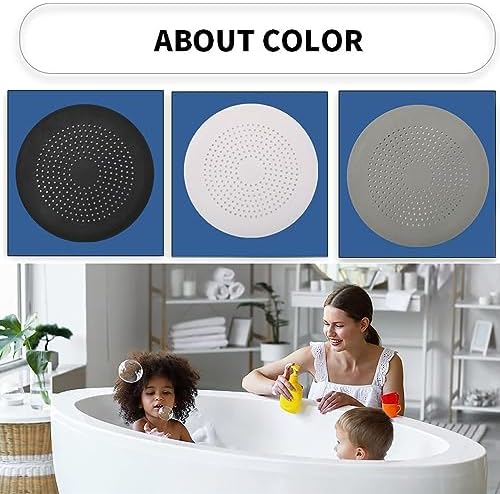 KYHSOM Round Shower Drain Cover 2 Pack Grey White