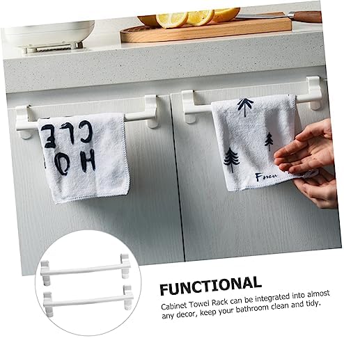 2Pcs No Drill Cabinet Towel Rack for Space Saving Kitchen Bathroom Use