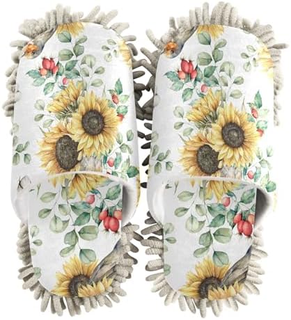 Sinestour Sunflower Mop Slippers for Floor Cleaning 1