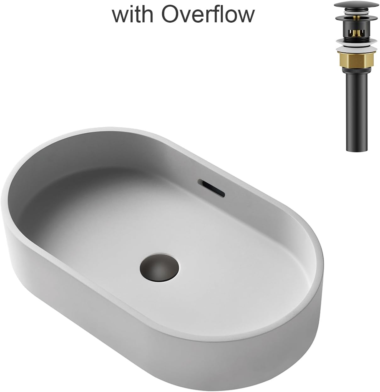 AULEEND Matte Black Sink Drain with Strainer Basket and Pop-Up Stopper Set