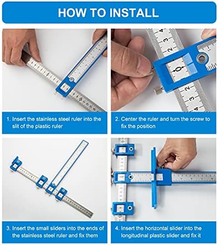 TBVHOMM Cabinet Hardware Jig with Drill Guide and Template Tool