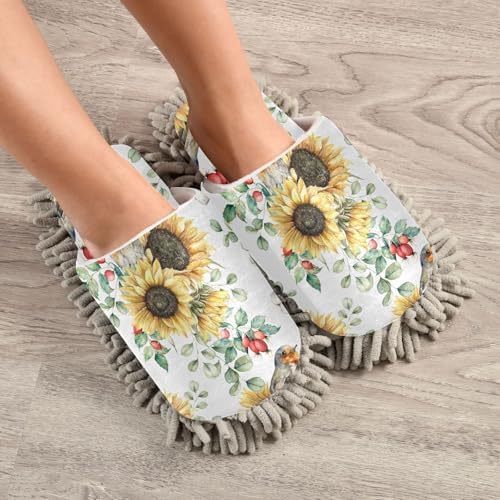 Sinestour Sunflower Mop Slippers for Floor Cleaning 1