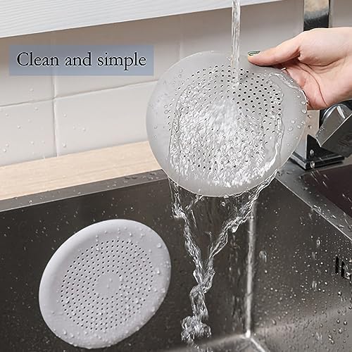 KYHSOM Round Shower Drain Cover 2 Pack Grey White