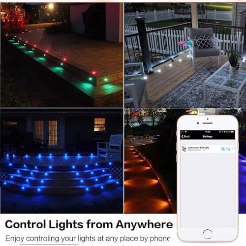 Sumaote 10 Pack LED Deck Light Kit IP67 Waterproof