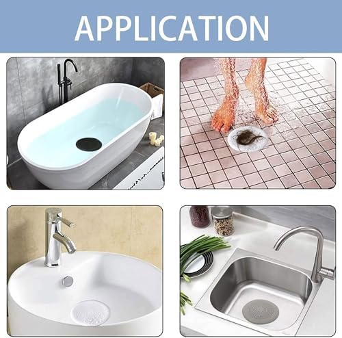 6 Pack Hair Catcher with Suction Cups for Shower and Sink 1