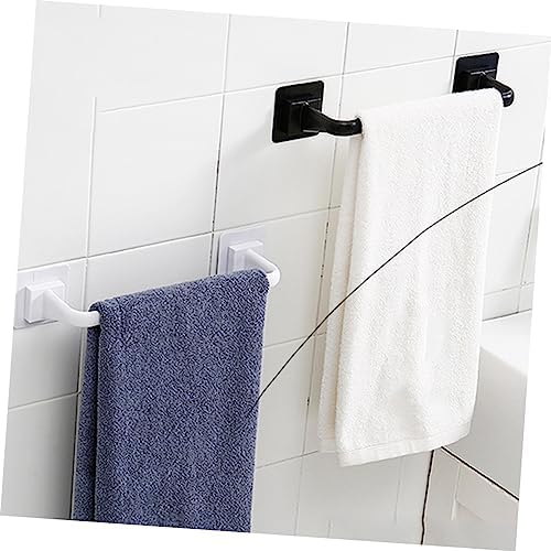 TEHAUX Modern Single Towel Holder Black No Drill Design