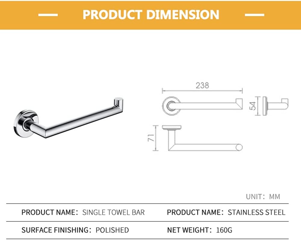 BOCbco Towel Rail Wall Mounted 1 Pcs 1
