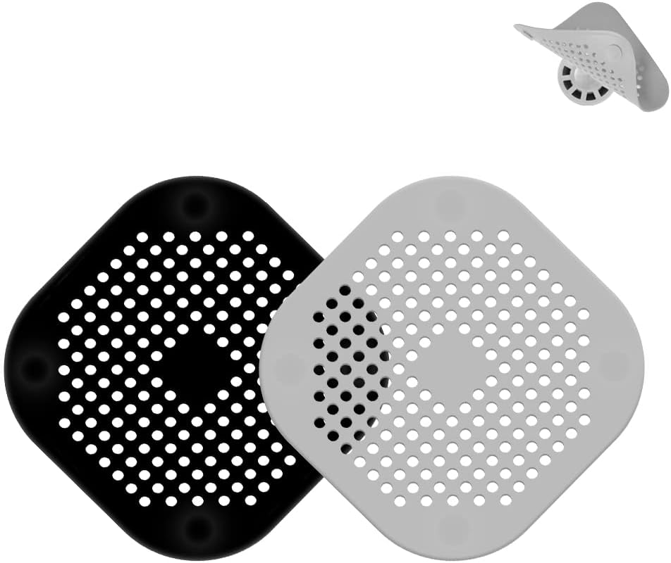 LIEVUIKEN Drain Hair Catcher 2 Pack with 4 Suction Cups