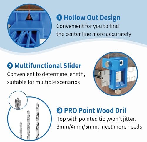 KingCharles Cabinet Handle Jig with 3pcs Drill Bits