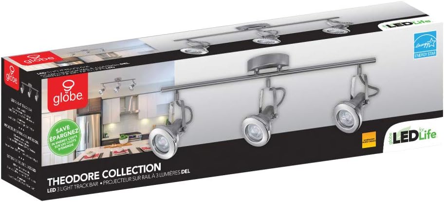 Globe Electric 3-Light Track Lighting with LED Bulbs