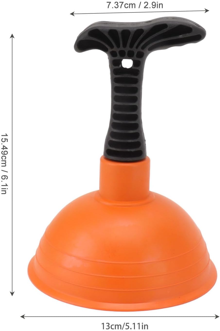 Mini Sink Plunger with Short Handle for Bathroom Kitchen Orange 1