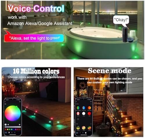 Sumaote 10pcs WiFi Smart LED Deck Light Kit 1